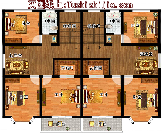 農村二層別墅設計圖,帶外觀效果圖,兄弟自建推薦