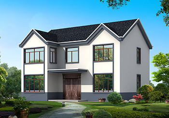  農(nóng)村15萬(wàn)元二層小樓設(shè)計(jì)圖，外觀簡(jiǎn)潔、樸素，造價(jià)低