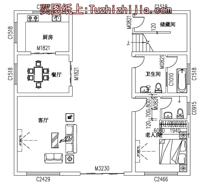 三層平屋頂別墅房屋設計圖及外觀效果圖