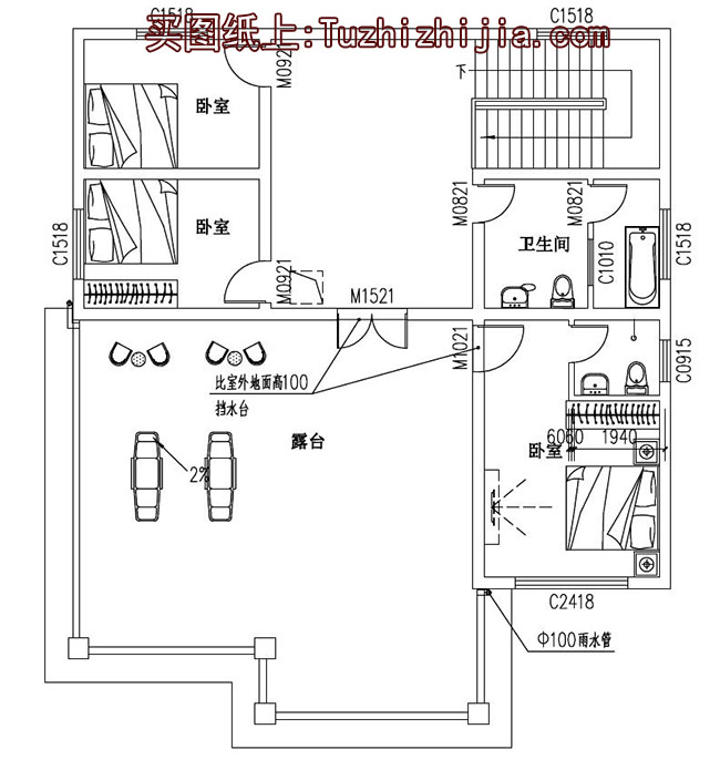 三層平屋頂別墅房屋設計圖及外觀效果圖