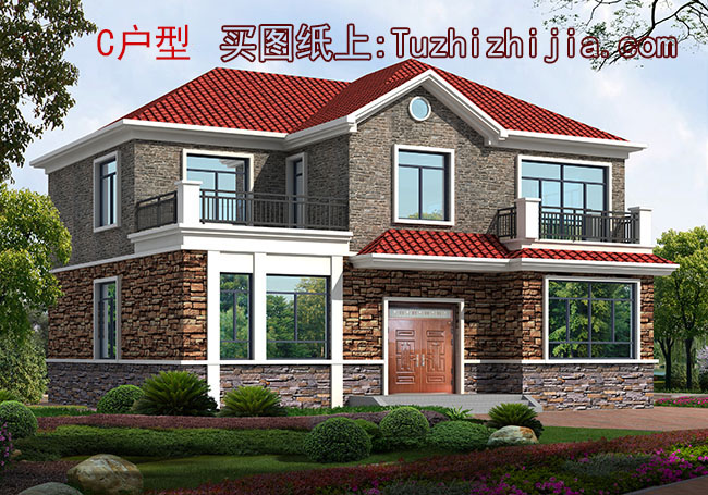 兩層三間農村房屋設計圖，新農村住宅方案推薦