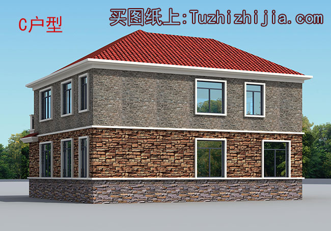 兩層三間農村房屋設計圖，新農村住宅方案推薦