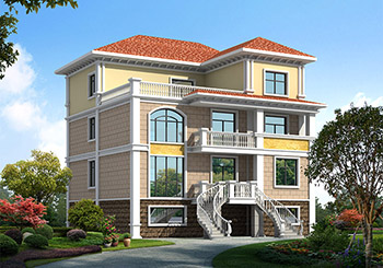三層半復(fù)式別墅設(shè)計方案，全套設(shè)計圖+效果圖