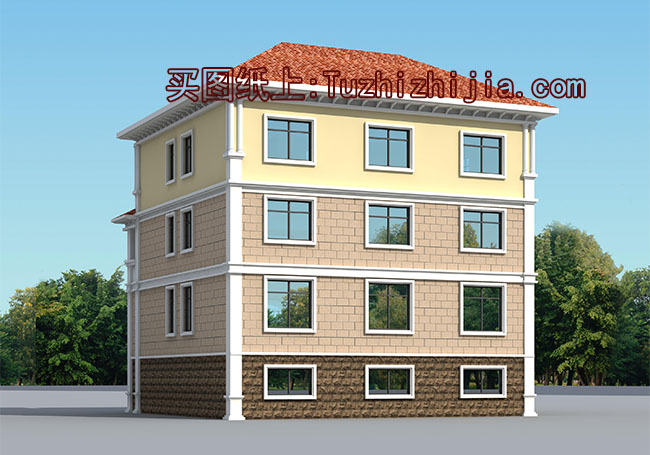 三層半復(fù)式別墅設(shè)計(jì)方案，全套設(shè)計(jì)圖+效果圖