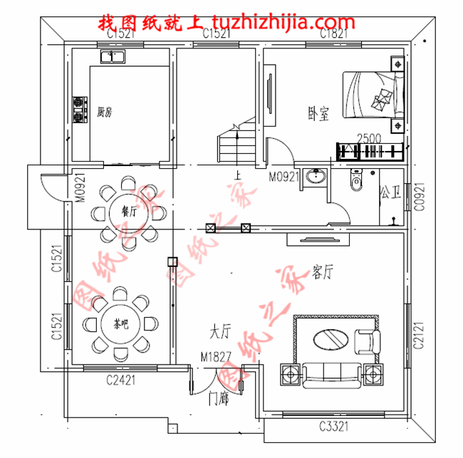 130平米徽式古典風格的三層自建房屋別墅設計圖紙,戶型合極佳,適合居住