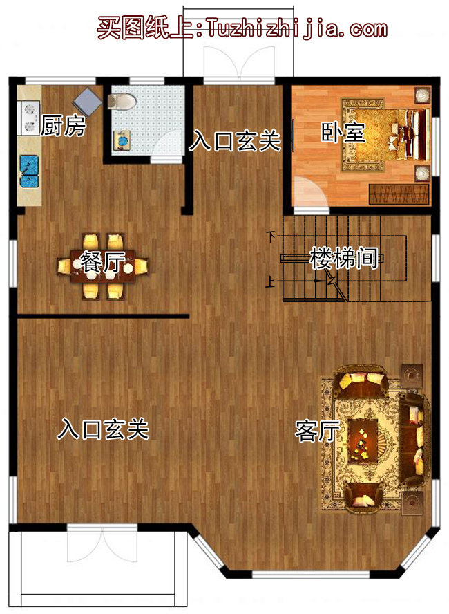 140平三層復式別墅設計圖及外觀效果圖