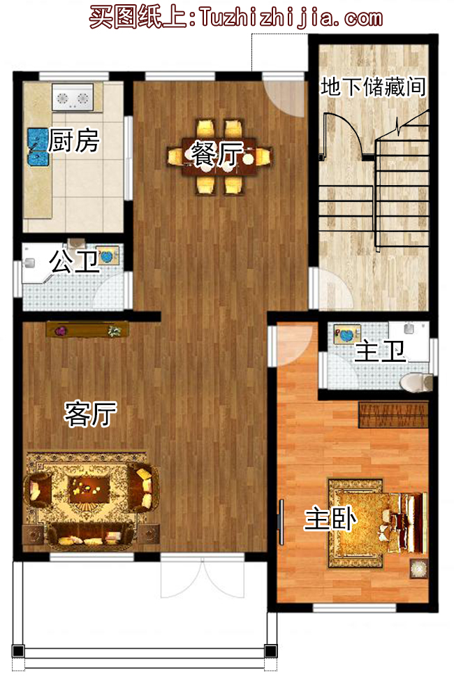 農(nóng)村四層復(fù)式房屋設(shè)計(jì)圖紙，占地105平方米預(yù)算35萬左右