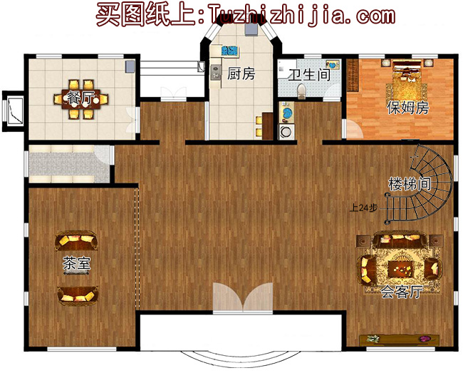 占地260平方米歐式四層別墅設計圖20X18米，造價108萬