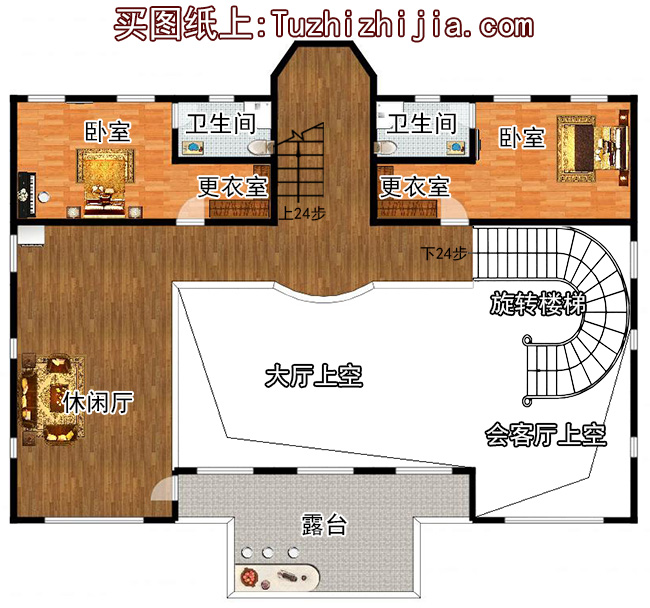 占地260平方米歐式四層別墅設計圖20X18米，造價108萬