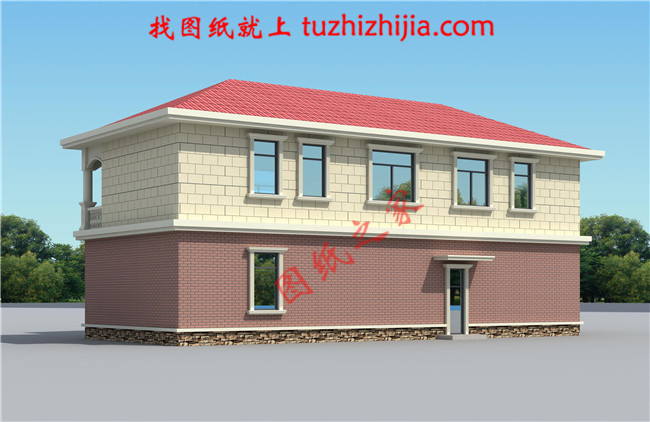 時尚大方的農村二層自建房屋設計圖紙，占地120平米左右