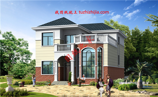 二層自建房屋設計圖,帶小院,帶地下室,外觀現代、時尚,內部布局合理