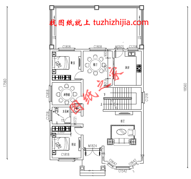 二層自建房屋設計圖,帶小院,帶地下室,外觀現代、時尚,內部布局合理