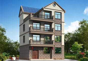 簡單實用的四層農(nóng)村自建房屋設(shè)計圖，占地100平米左右