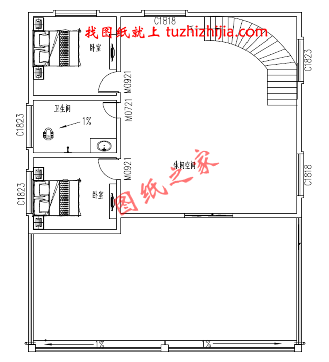 最新款高端大氣四層小別墅設計圖，一層客廳挑空設計，給您十足的空間感