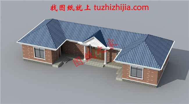 一層三合院自建房屋設計的圖紙,建筑面積200平米左右