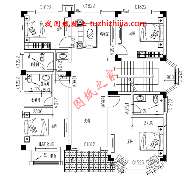 150平米簡(jiǎn)單大方的三層農(nóng)村自建房設(shè)計(jì)圖，坡層頂，色彩鮮明，布局合理實(shí)用