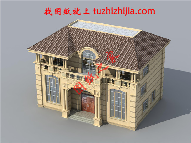 三層農(nóng)村自建房別墅設(shè)計圖紙，大廳中空，外觀高端大氣