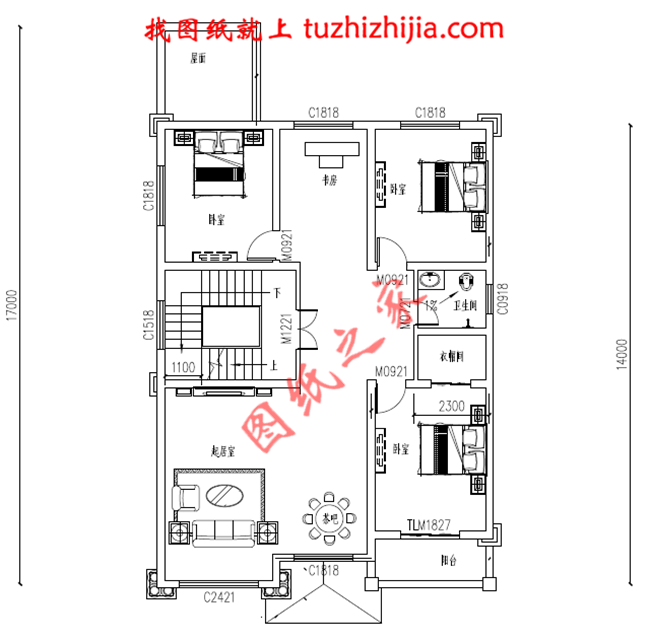 最新設計的三層農村別墅圖紙,帶車庫,帶露臺,占地150平米左右