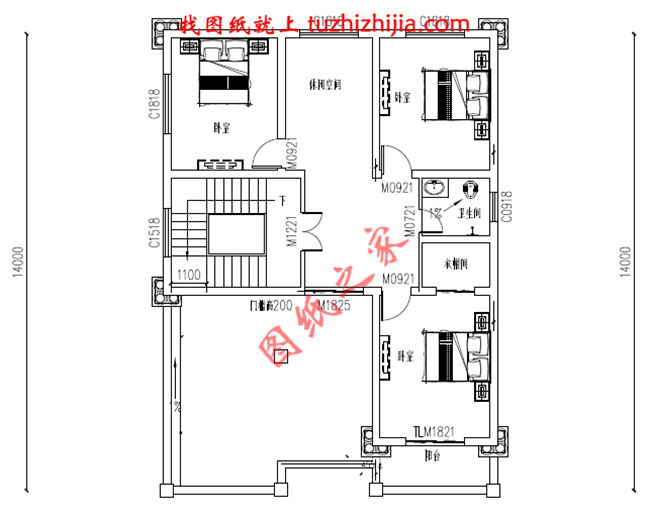最新設計的三層農村別墅圖紙,帶車庫,帶露臺,占地150平米左右