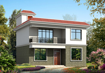 精致小巧新農村二層別墅設計圖紙，占地90平米左右，造價15萬左右