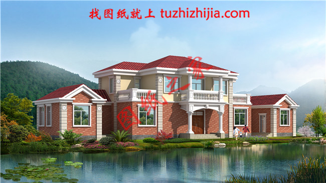 經典二層農村自建房屋別墅設計圖紙,占地110平米左右