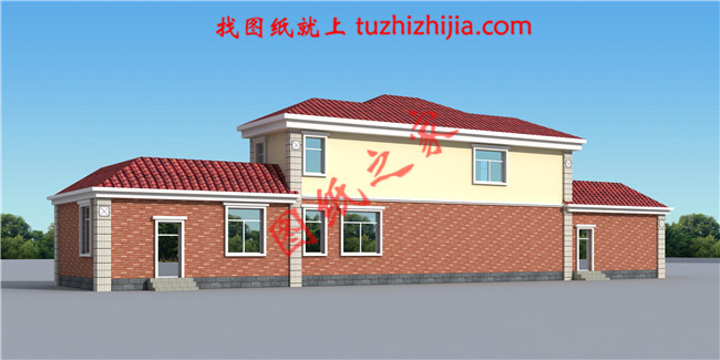 經典二層農村自建房屋別墅設計圖紙,占地110平米左右