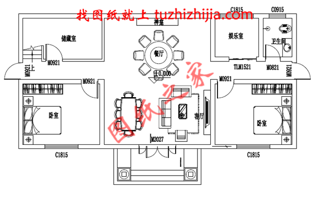 經典二層農村自建房屋別墅設計圖紙,占地110平米左右