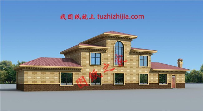 五星級土豪二層半小別墅,占地240平米,外觀大氣豪放