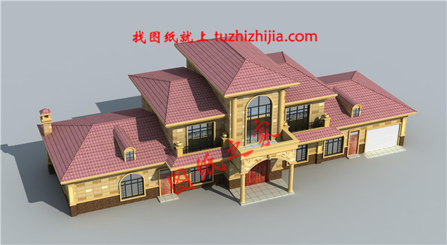 五星級土豪二層半小別墅,占地240平米,外觀大氣豪放