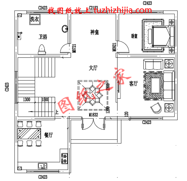 新農村三層自建房屋設計圖，占地120平米，工藝簡單