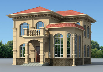 經濟實用型二層農村小別墅設計圖，造價25萬內，外觀看起來時尚