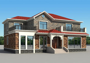 30萬以下的經典二層新農村別墅設計圖紙及效果圖，簡單大氣