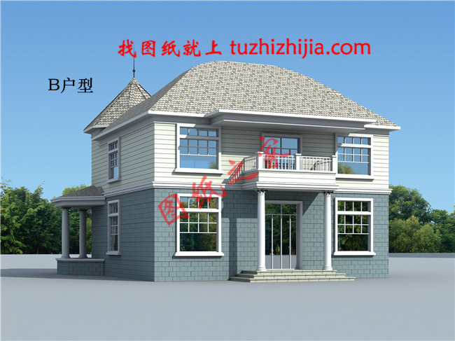 二層農村小別墅，占地160平方米，今年最接地氣的農村小別墅