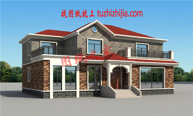 30萬以下的經典二層新農村別墅設計圖紙及效果圖，簡單大氣