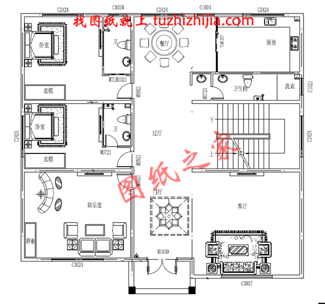 3層新農村房屋設計圖紙及效果圖，寬敞明亮，色彩搭配柔和，平米數較大