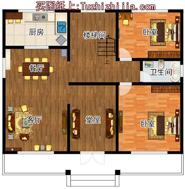 鄉(xiāng)村二層別墅設(shè)計圖,含外觀效果圖,設(shè)計師推薦