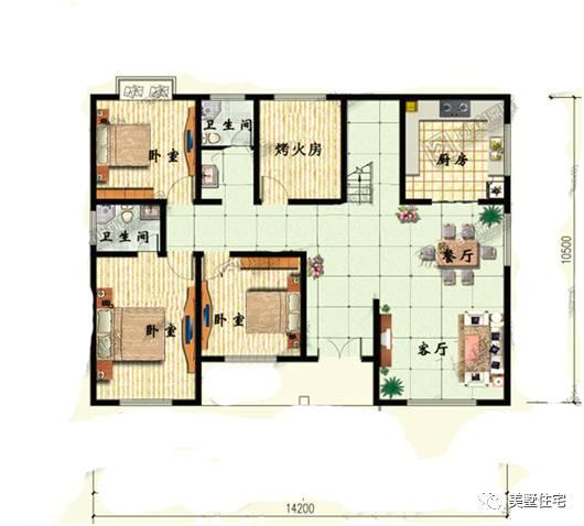 鄉下建房一層戶型圖，看完誰還敢說一層不能叫別墅