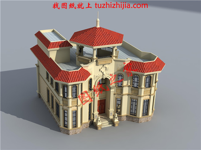 最新二層小別墅圖紙,別墅設計圖紙,占地160平米,客廳中空