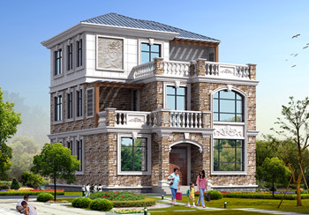 爆款120平米三層農村別墅房屋設計圖,室內布局功能齊全,色彩搭配協調耐看