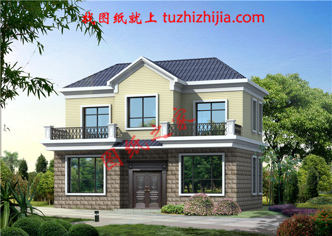 經濟實用新農村二層房屋設計圖紙，占地80平米，造價15萬左右