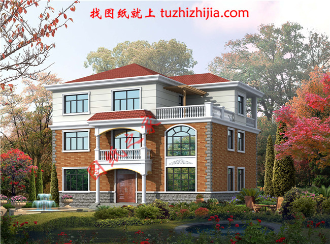 三層新農村房屋設計圖,占地150平米,帶露臺,多臥室戶型