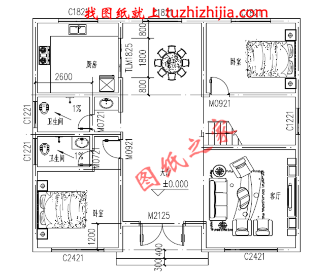 簡單質樸三層新農村小別墅設計圖紙，別墅圖片，戶型簡單合理實用，占地120平米