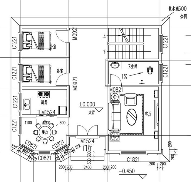 不攀比，80平方米房屋設計圖精選，夠用、經濟就好