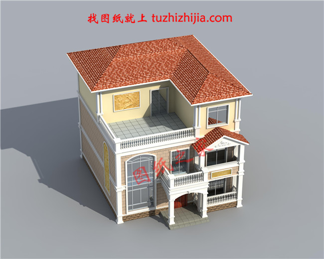 三層新農(nóng)村小別墅設(shè)計(jì)圖紙，占地120平米，客廳中空，帶大露臺