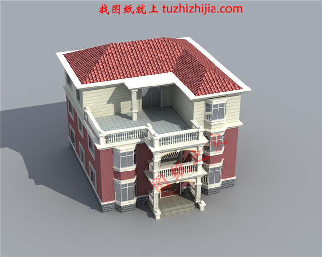 舒適大方三層房屋設計圖紙及圖片，占地150平米，布局合理，臥室多