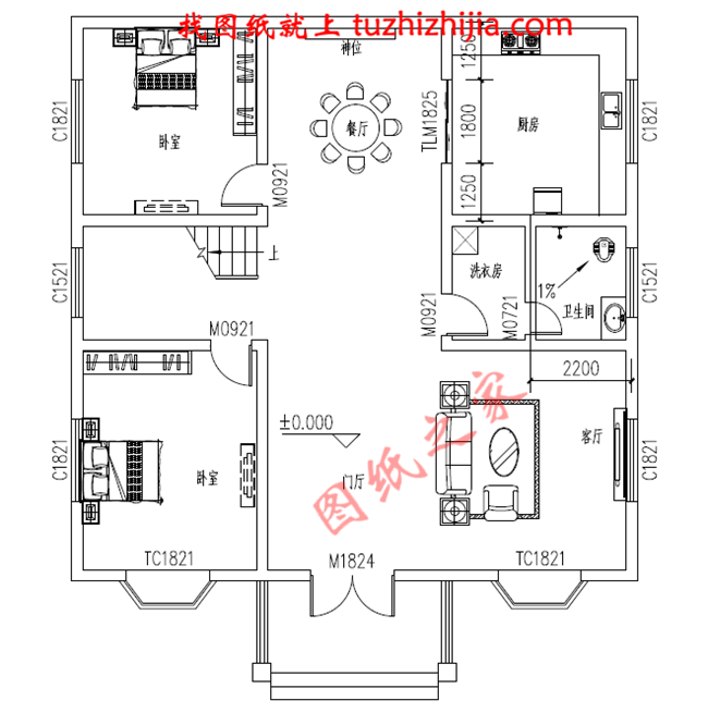 舒適大方三層房屋設計圖紙及圖片，占地150平米，布局合理，臥室多