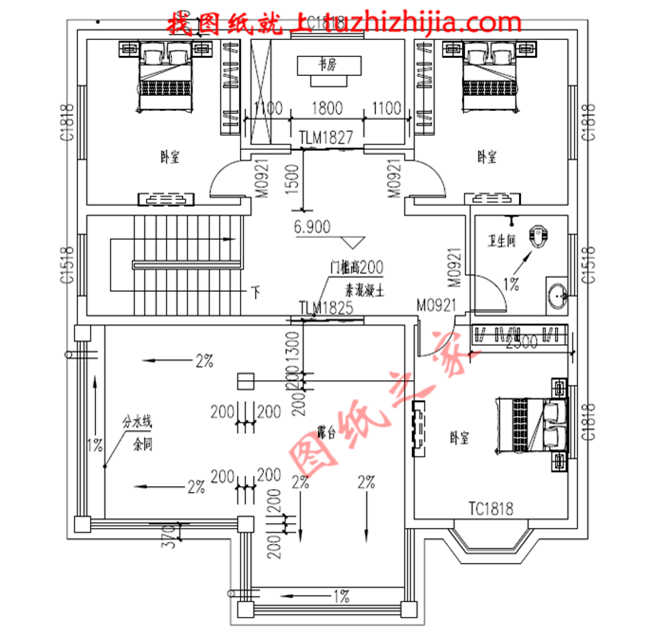 舒適大方三層房屋設計圖紙及圖片，占地150平米，布局合理，臥室多