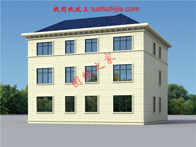 復式三層別墅設計圖片及全套圖紙,客廳中空,外觀為歐式建筑的風格,高端大氣