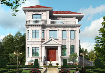 帶地下室新農村三層房屋圖紙，高大上的外觀，內部布局合理，經典的造型