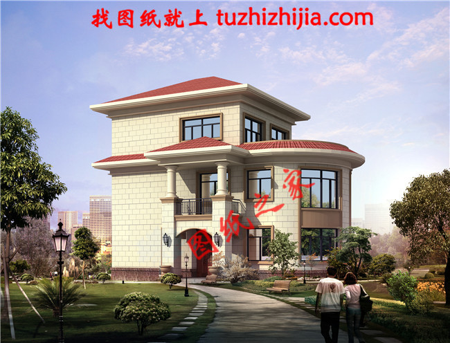 小戶型三層別墅房屋設計圖紙,占地80多平米,麻雀雖小五臟俱全,布局合理,造價20萬左右